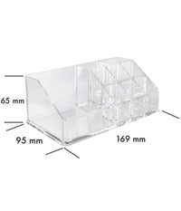 Organizer Trucchi E Cosmetici 9 Scomparti Organizzatore In Acrilico Trasparente         