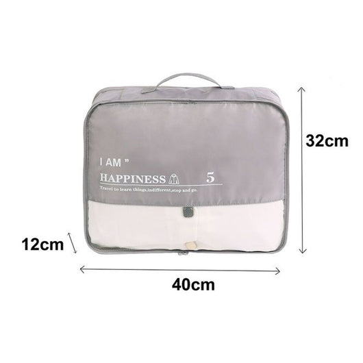 Trade Shop - Organizer Viaggio Impermeabile Borsa Organizzatore Valigia Casa Grigio 40x32x12cm 87713         