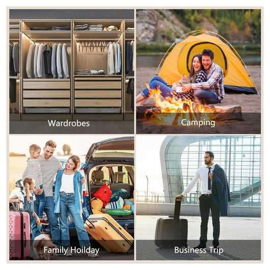 Trade Shop - Organizer Viaggio Organizza Valigia Bagagli Borsa Per Intimo 26x15x9cm Grigia 87717         