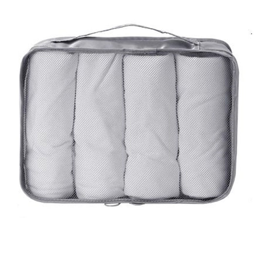 Trade Shop - Organizer Viaggio Organizza Valigia Bagagli Borsa Per Vestiti 30x20x12cm Grigia 87718         