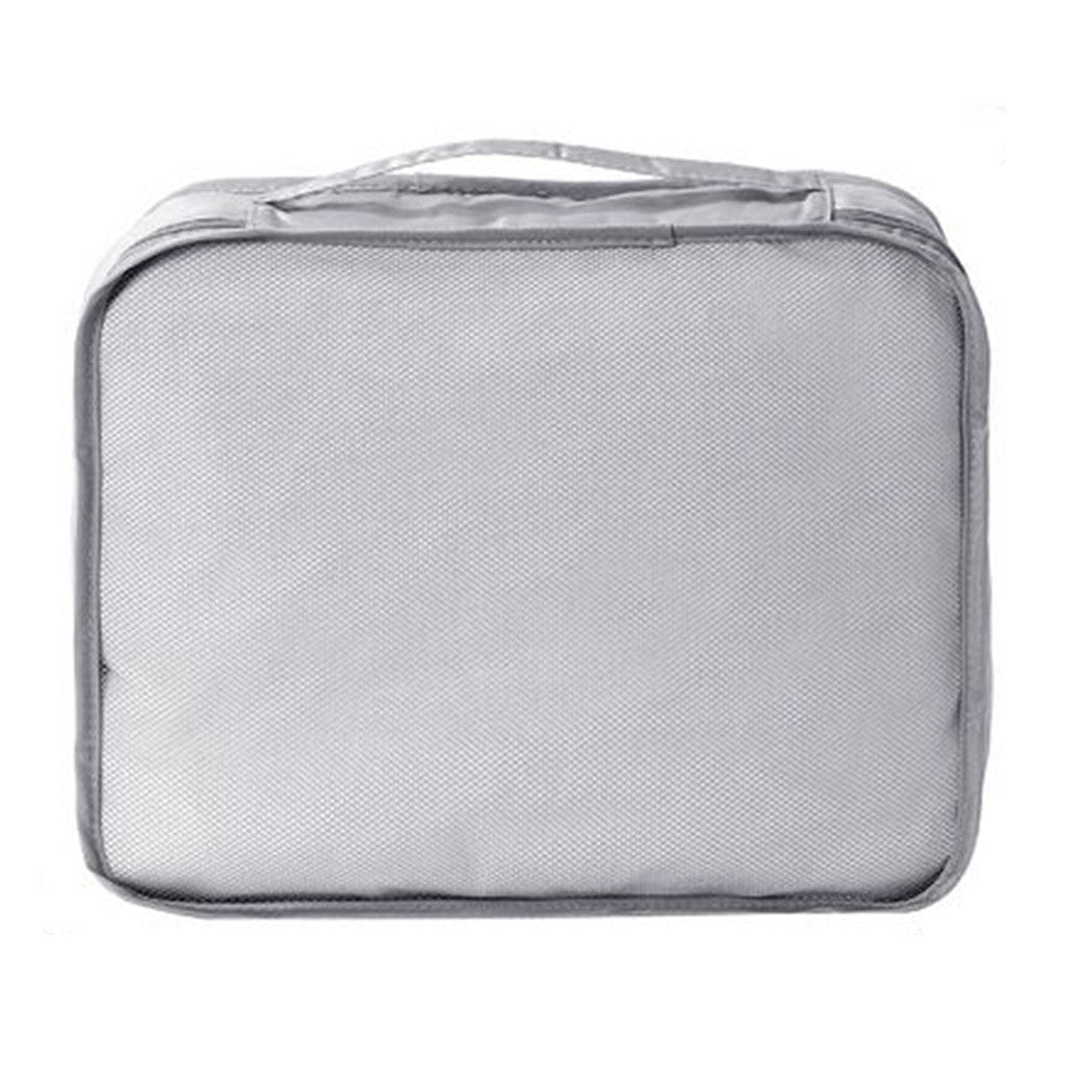 Trade Shop - Organizer Viaggio Organizza Valigia Bagagli Borsa Per Vestiti 30x28x12cm Grigia 87719         