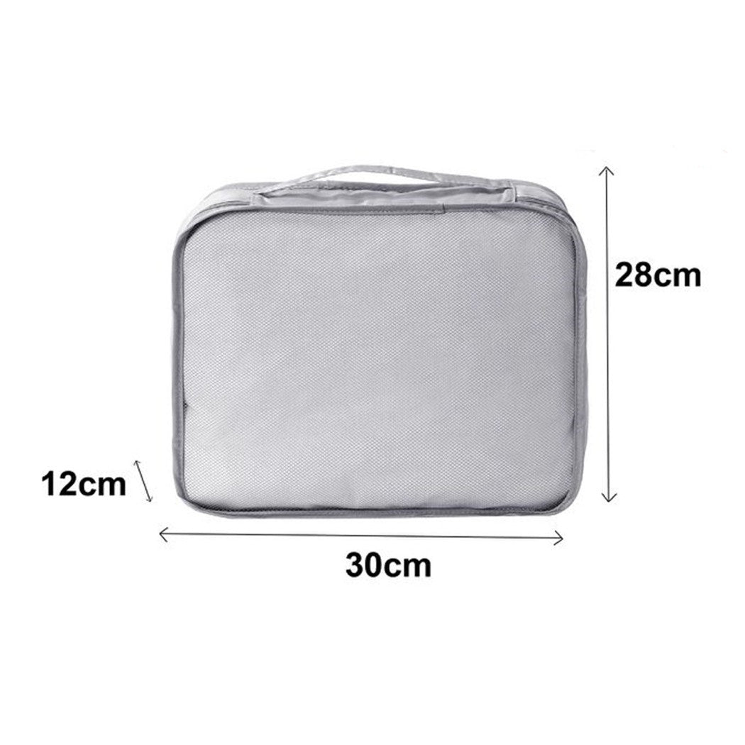 Trade Shop - Organizer Viaggio Organizza Valigia Bagagli Borsa Per Vestiti 30x28x12cm Grigia 87719         