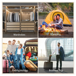 Trade Shop - Organizer Viaggio Organizza Valigia Bagagli Borsa Per Vestiti 30x28x12cm Grigia 87719         