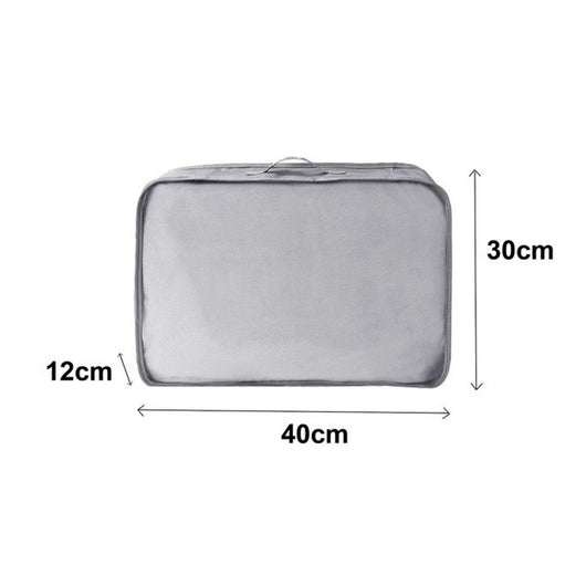 Trade Shop - Organizer Viaggio Organizza Valigia Bagagli Borsa Per Vestiti 40x30x12cm Grigia 87720         