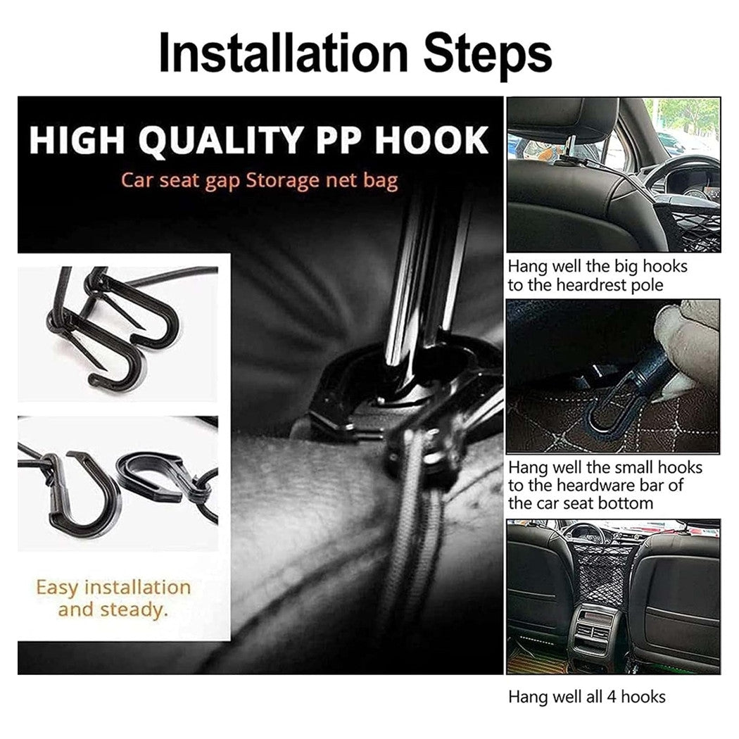 Trade Shop - Organizzatore A Rete Per Auto A 3 Strati Per Cani Tra Sedili Posteriori Organizer         