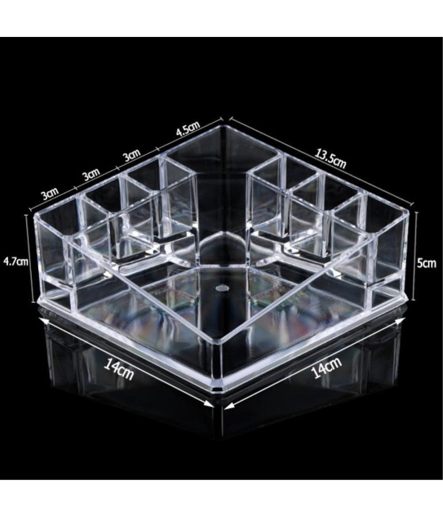 Organizzatore Contenitore Porta Trucchi Espositore Make Up Rossetti Gioielli         