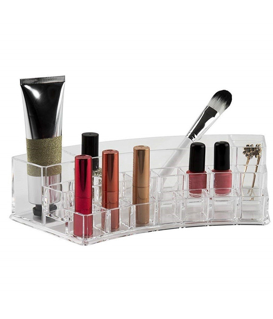 Organizzatore Cosmetici Curvo  10247 Espositore 19 Comparti Organizer Make Up         