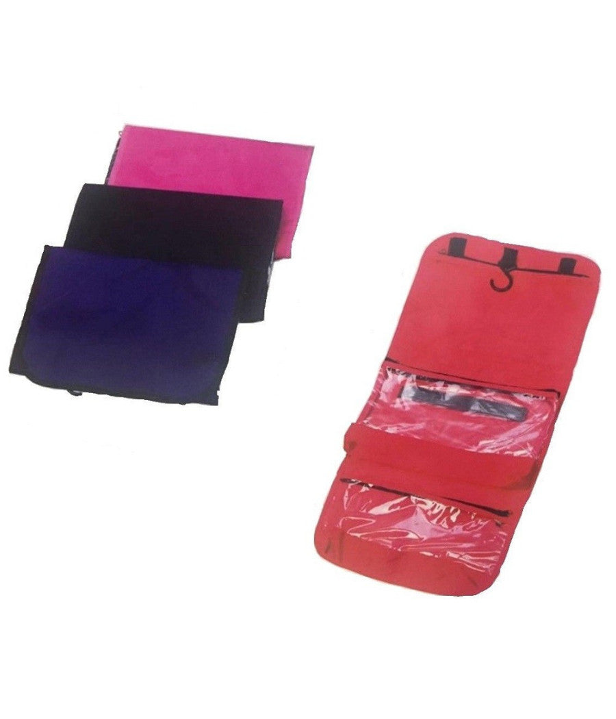 Organizzatore Da Viaggio Multitasche Borsa Da Toilette 6 Scomparti Con Gancio         