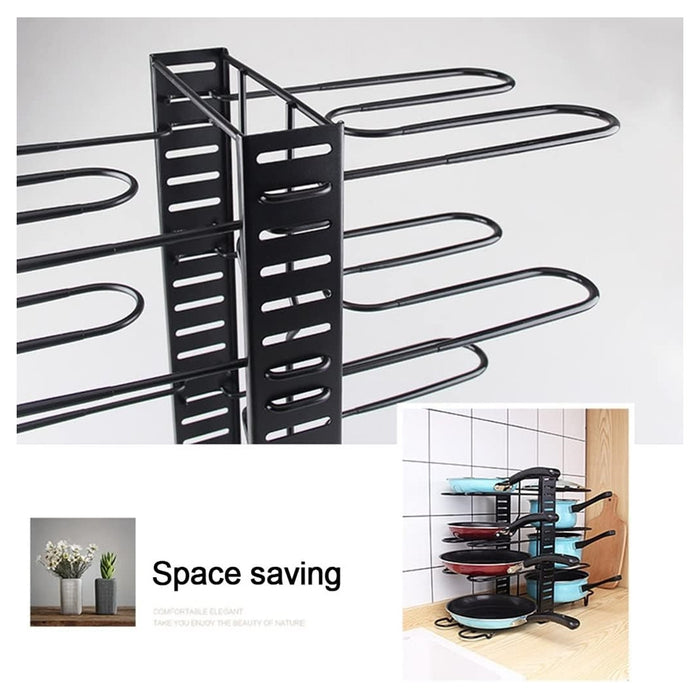 Trade Shop - Organizzatore Estensibile Regolabile Per Pentole Padelle A 8 Livelli Organizer Cucina -        