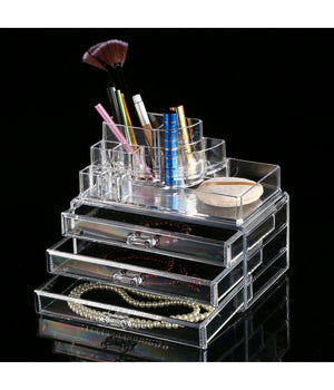 Organizzatore Portatrucco Cosmetici Box Trucco Porta Trucchi Rossetti Make Up         