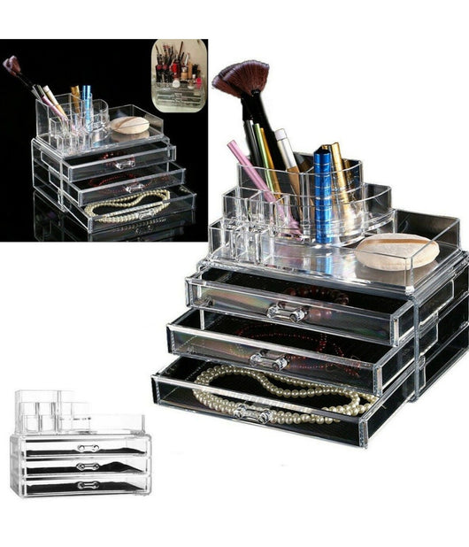 Organizzatore Portatrucco Cosmetici Box Trucco Porta Trucchi Rossetti Make Up         