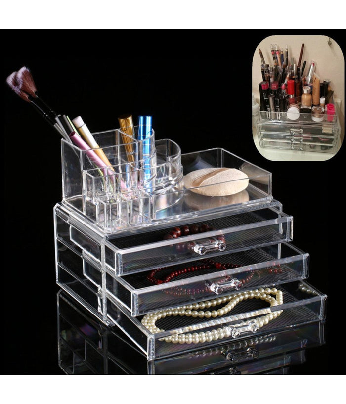 Organizzatore Portatrucco Cosmetici Box Trucco Porta Trucchi Rossetti Make Up         