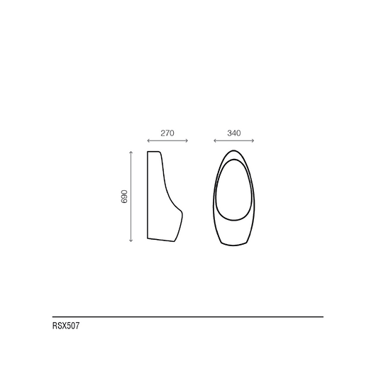 Orinatoio Sospeso Rubicer Bianco Lucido "Urinol"