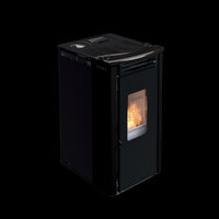Orione stufa a pellet ventilata 9,1 kw nero lucido Lincar