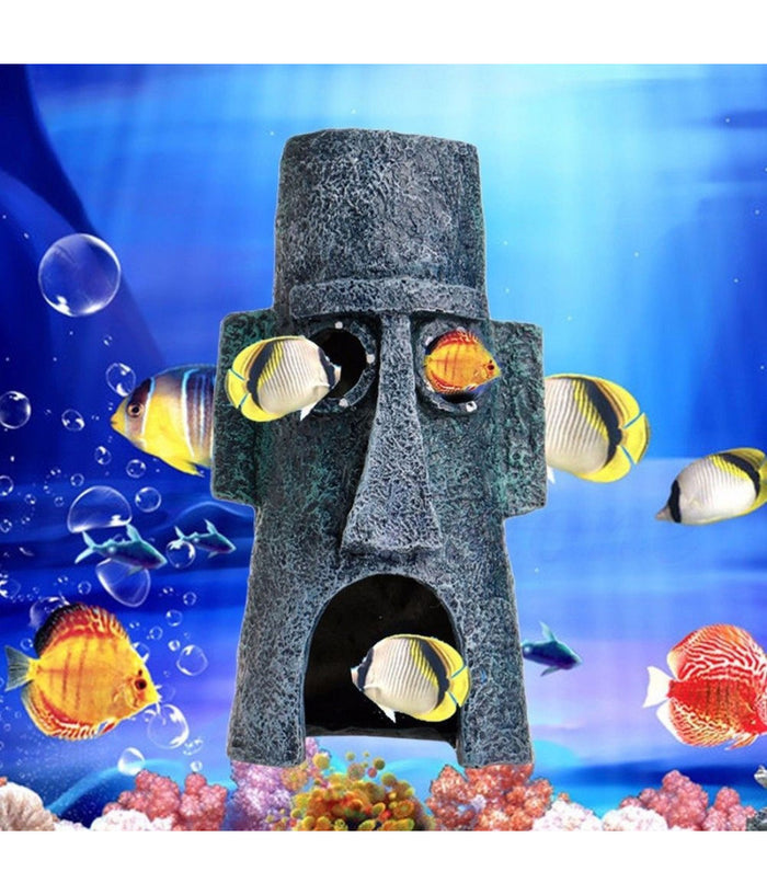 Ornamento Per Acquario Decorativo Casa Casetta Cartone Spongebob Pesci Acqua         