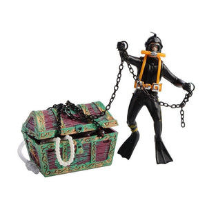 Trade Shop - Ornamento Per Acquario Decorativo Sub Catena Tesoro Dei Pirati Pesci Acqua -