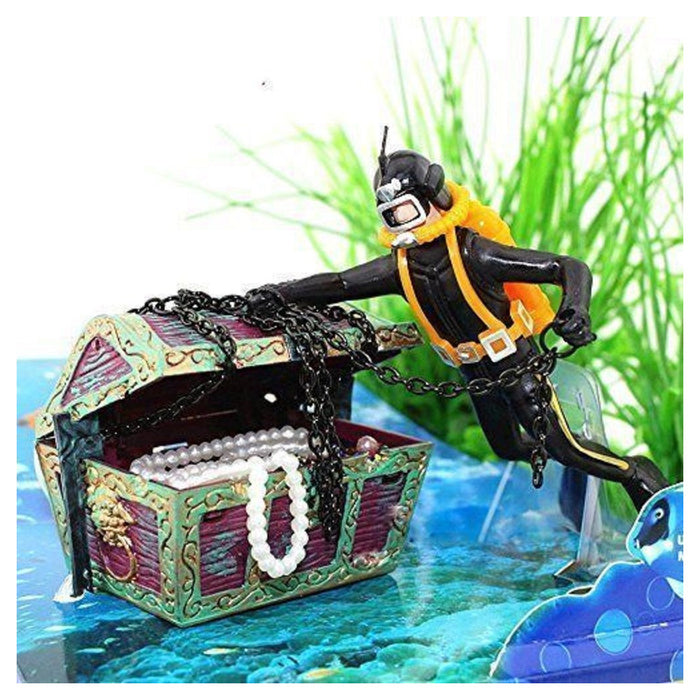 Trade Shop - Ornamento Per Acquario Decorativo Sub Catena Tesoro Dei Pirati Pesci Acqua -