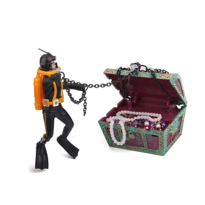 Trade Shop - Ornamento Per Acquario Decorativo Sub Catena Tesoro Dei Pirati Pesci Acqua -