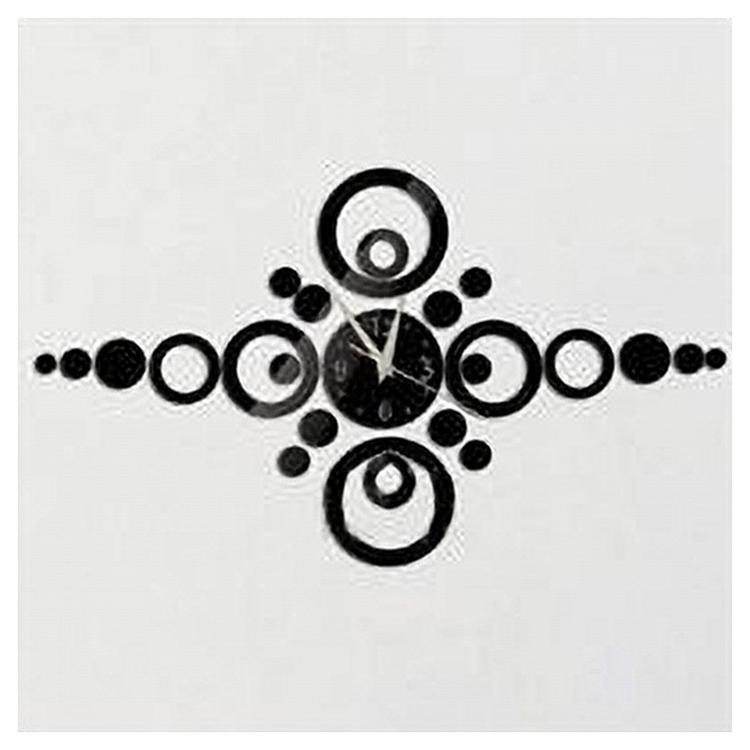 Orologi Da Parete Adesivo Orologio Moderno Effetto Specchio Con Cerchi Forma Piu         