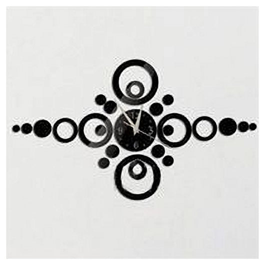 Orologi Da Parete Adesivo Orologio Moderno Effetto Specchio Con Cerchi Forma Piu         