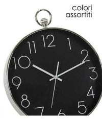 Orologio 26x4cm Parete Movimento Silenzioso Colori Ass. Tondo In Plastica 798061         