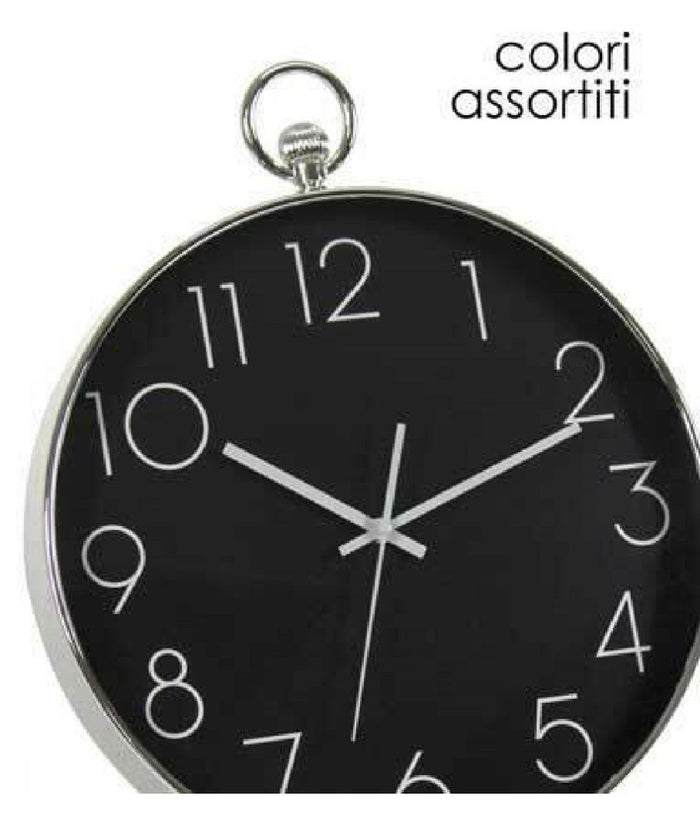 Orologio 26x4cm Parete Movimento Silenzioso Colori Ass. Tondo In Plastica 798061         