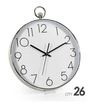 Orologio 26x4cm Parete Movimento Silenzioso Colori Ass. Tondo In Plastica 798061         