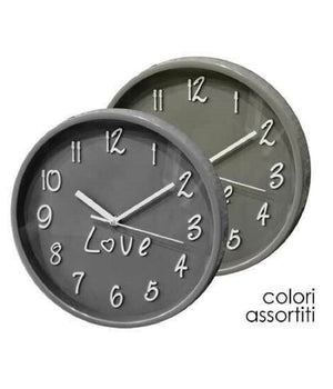 Orologio 30x4cm Parete Love Classico Moderno Tondo In Plastica Colori Ass 798146         