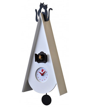 Orologio a cucù da parete Gattini con pendolo e uccellino