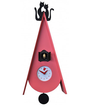 Orologio a cucù da parete Gattini con pendolo e uccellino