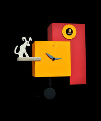 Orologio a cucù The Guardian con uccellino e pendolo da parete bicolore