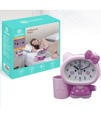 Orologio Analogico Sveglia A Forma Di Gattino Da Tavolo Con Portapenne Tx-9126         