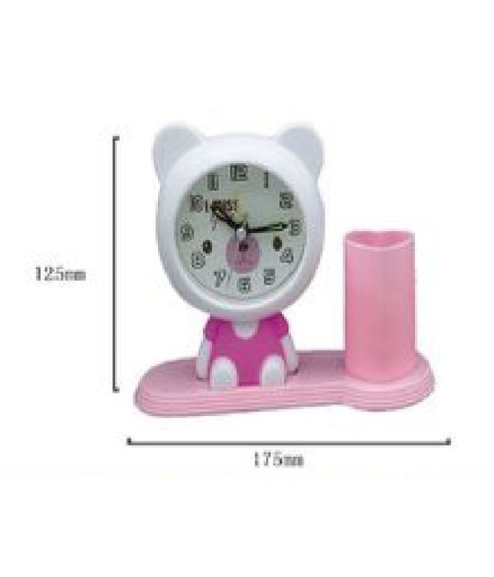 Orologio Analogico Sveglia A Forma Di Orsacchiotto Con Portapenne Tavolo Tx-9123         