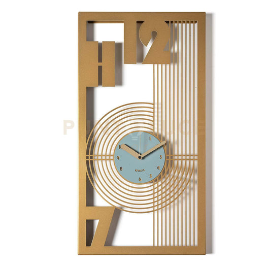 orologio classico gropius Oro laccato ,verde marino in Ferro 40x75hcm