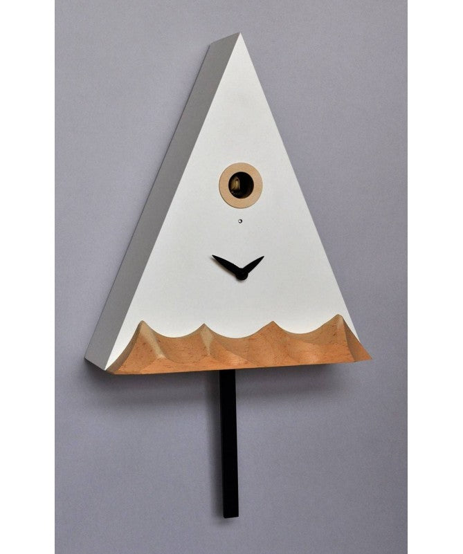 Orologio con cucù Cervino in mdf laccato fosforescente Made in Italy