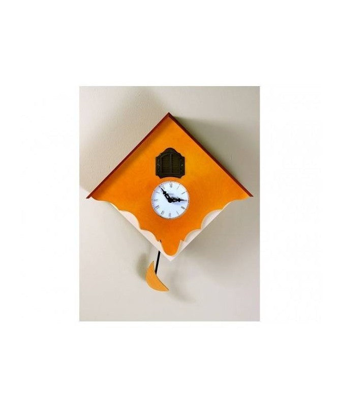 Orologio con cucù Chalet con cassa panna e frontale Made in Italy