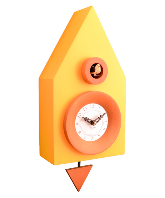 Orologio con cucù Dark in mdf laccato Made in Italy