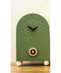 Orologio con cucù Marconi in mdf laccato e particolari in acero Made in Italy