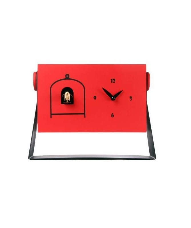 Orologio con cucù Mi Dondolo cassa in mdf laccato e base in metallo Made in Italy