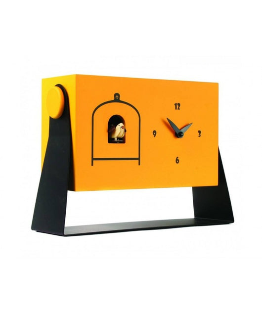 Orologio con cucù Mi Dondolo cassa in mdf laccato e base in metallo Made in Italy
