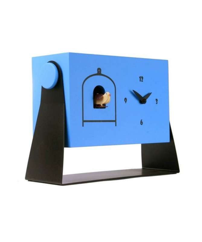 Orologio con cucù Mi Dondolo cassa in mdf laccato e base in metallo Made in Italy