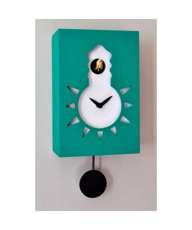 Orologio con cucù Night & Day in mdf laccato con quadrante fosforescente Made in Italy