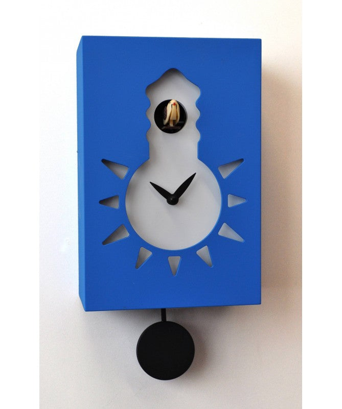 Orologio con cucù Night & Day in mdf laccato con quadrante fosforescente Made in Italy