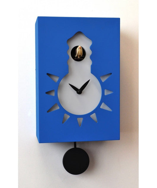 Orologio con cucù Night & Day in mdf laccato con quadrante fosforescente Made in Italy