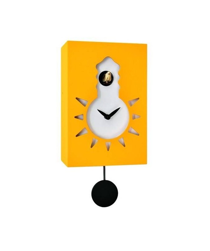 Orologio con cucù Night & Day in mdf laccato con quadrante fosforescente Made in Italy