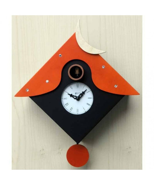 Orologio con cucù Otranto con cassa in betulla e tetto Made in Italy