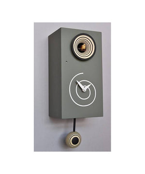 Orologio con cucù Spirale cassa in mdf laccato Made in Italy