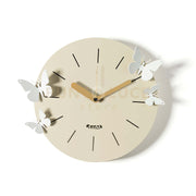 orologio con farfalle battito ali Crema ,bianco marmo in Ferro 30cm