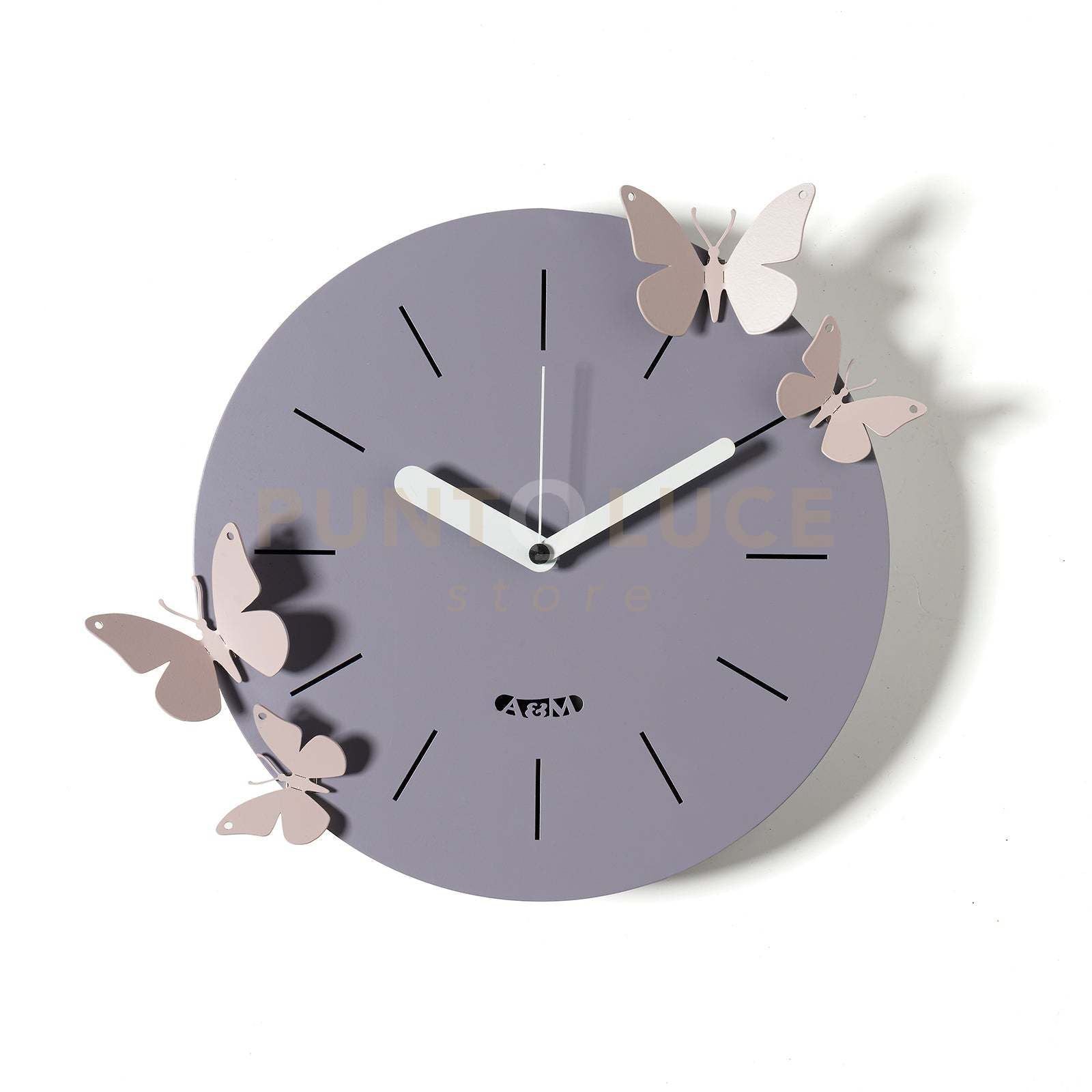 orologio con farfalle battito ali Glicine ,gelso in Ferro 30cm