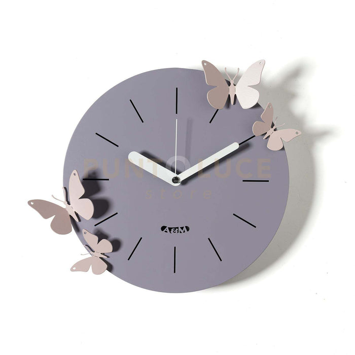 orologio con farfalle battito ali Glicine ,gelso in Ferro 30cm